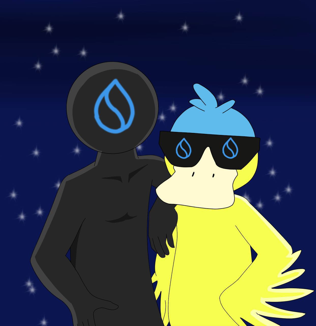 Psyduck with a glowing KoDuck token